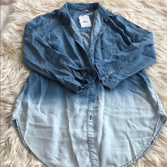 SOLD! Free People denim multicolor top/dress. NWT! - Picture 2 of 5